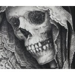 Black Skull Skeleton Bride Horror Short Sleeves Mens T-Shirt